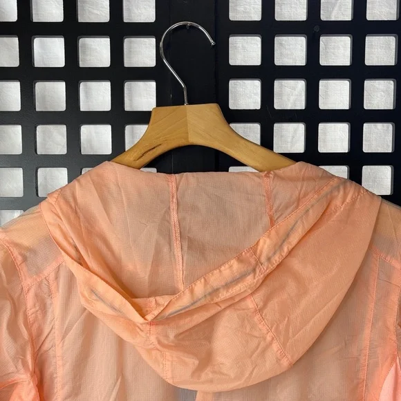 🧡 Little Donkey Andy Lightweight Windbreaker Jacket Peach Blue Zip Medium 🧡 - Picture 8 of 13